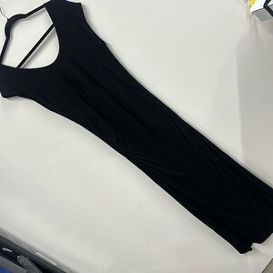 Nom black maxi maternity dress L